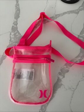 Hurley Hot Pink Clear Crossbody Pouch